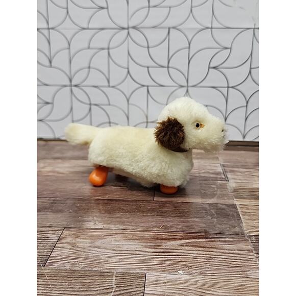 Vintage Mechanical Wind Up Walking Dog Toy - 1950s - 1960's Japan? Orange Feet - Picture 3 of 4